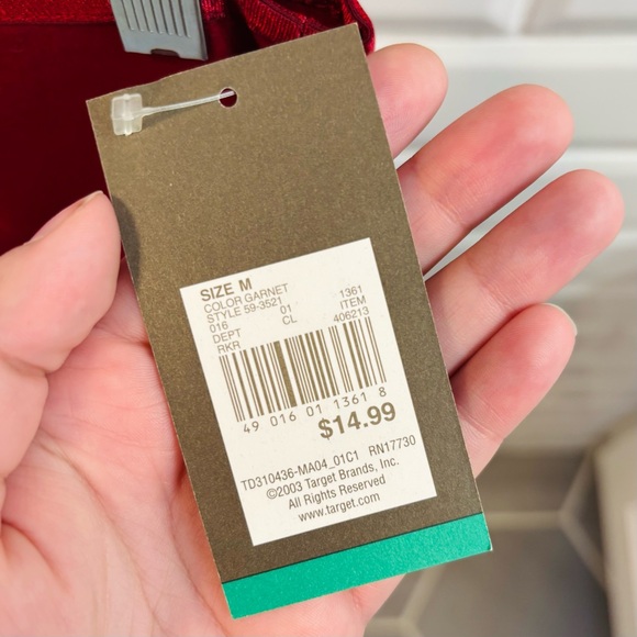 NWT Vintage Women’s Medium Merona Red A-Line Skirt - Picture 6 of 7